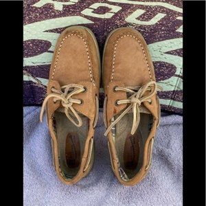 White Mountain Tan Leather Deck Shoes